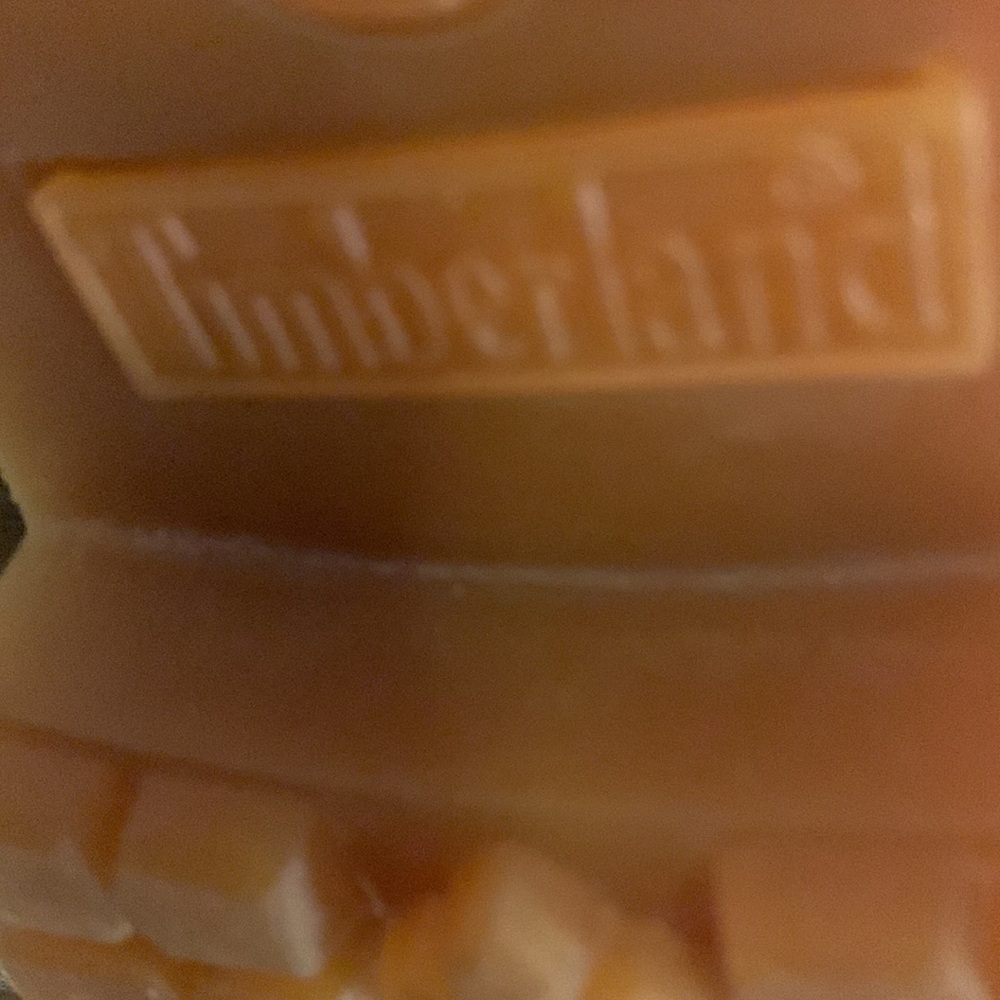 TIMBERLAND tan boots with brown leather on top of boots size 8.5. - Picture 8 of 9